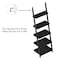 Hastings Home Leaning Ladder Bookcase, Black 225611FWV - alternate 6